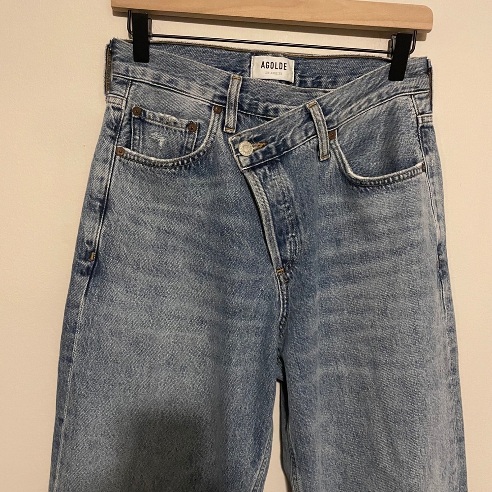 Agolde Criss Cross jeans straight leg 25 cotton casual boho denim classic - Picture 3 of 6